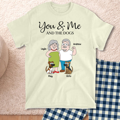 PSTPA12 You Me And The Dog - Personalized Custom Pajama Set