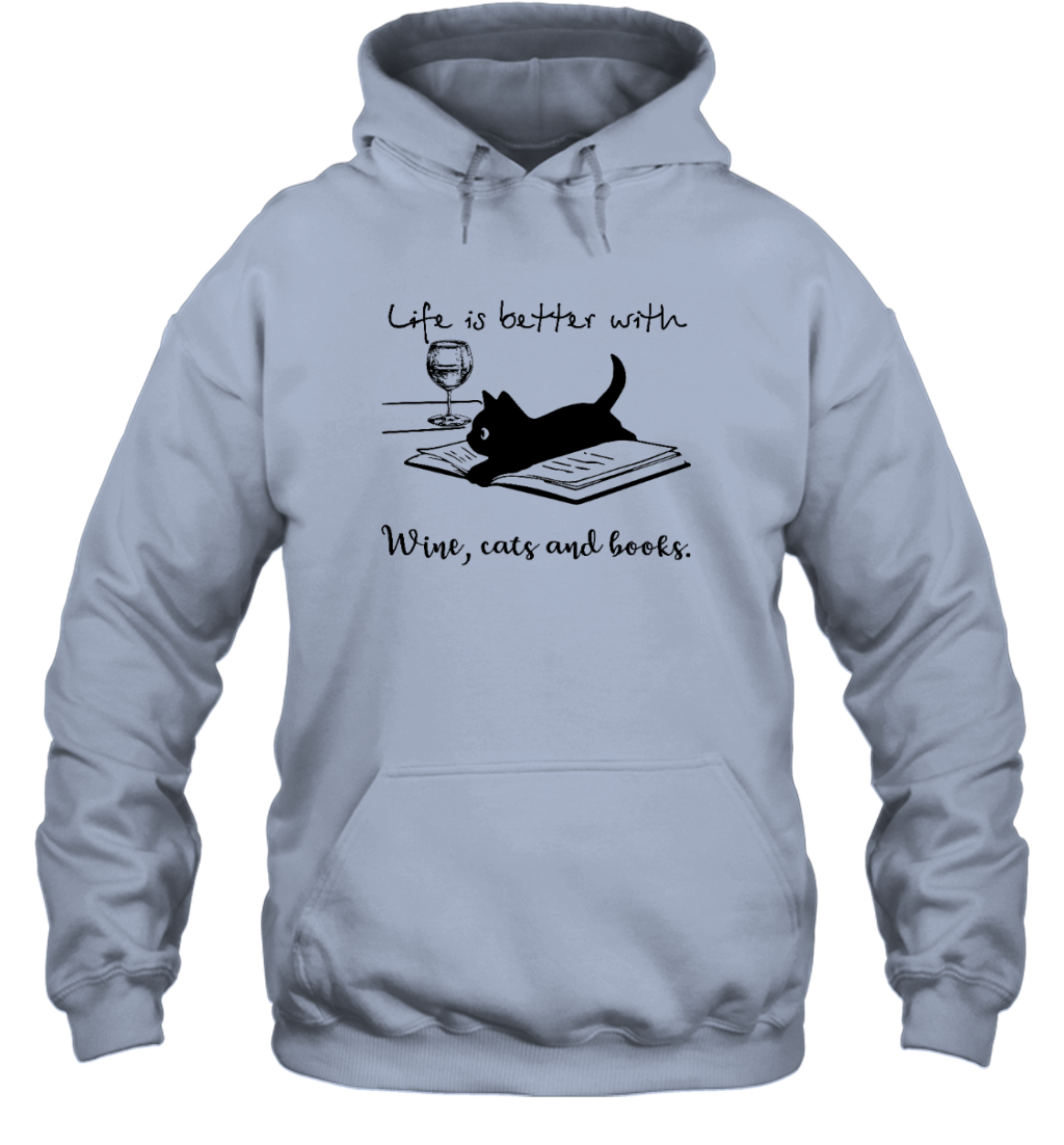 Miah869_wine Life Is Better With Wine, Cats And Books