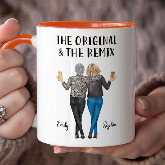 PST146 The Original & The Remix - Personalized White Mug Accent Mug