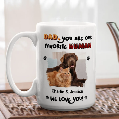 UPST110 Dad Mom You Are My Favorite Human - Personalized White Mug Accent Mug