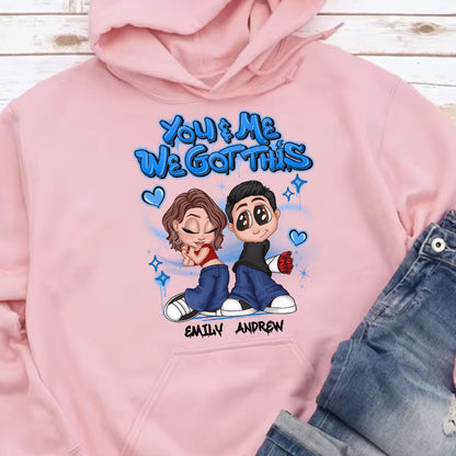 PST182 Y2K Couple Graffiti Style - Personalized Custom T-shirt Hoodie