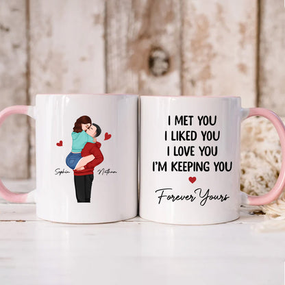 PST100 I Met You I Liked You I Love You - White Mug Accent Mug