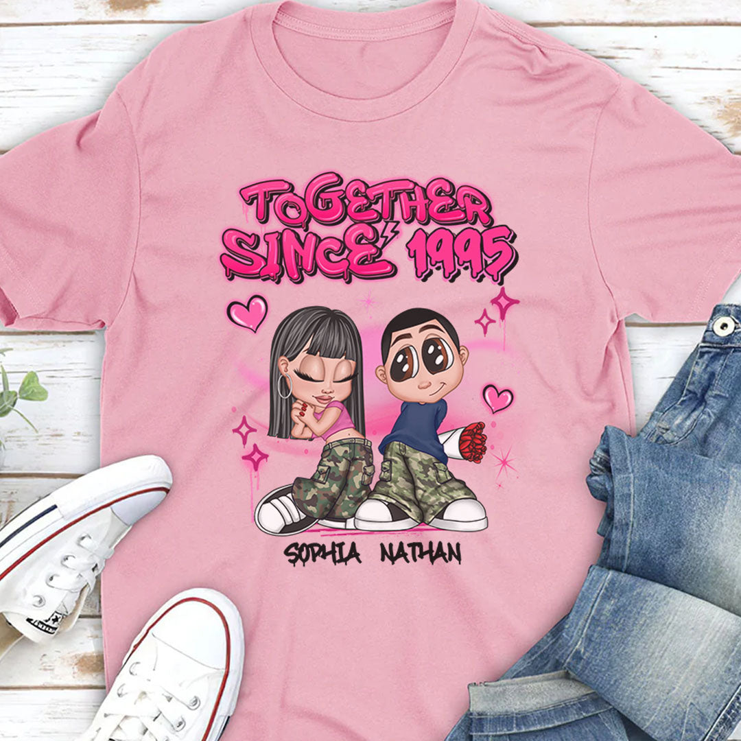 PST182 Y2K Couple Graffiti Style - Personalized Custom T-shirt Hoodie