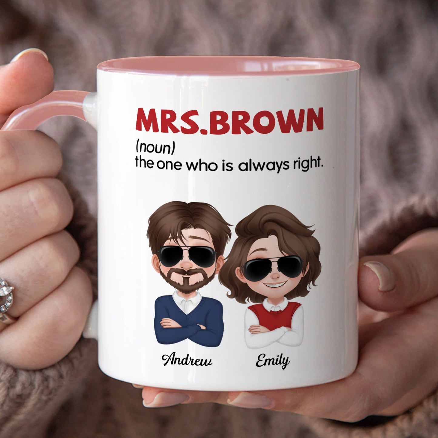 PST135 Mr And Mrs Married For Couple - White Mug Accent Mug