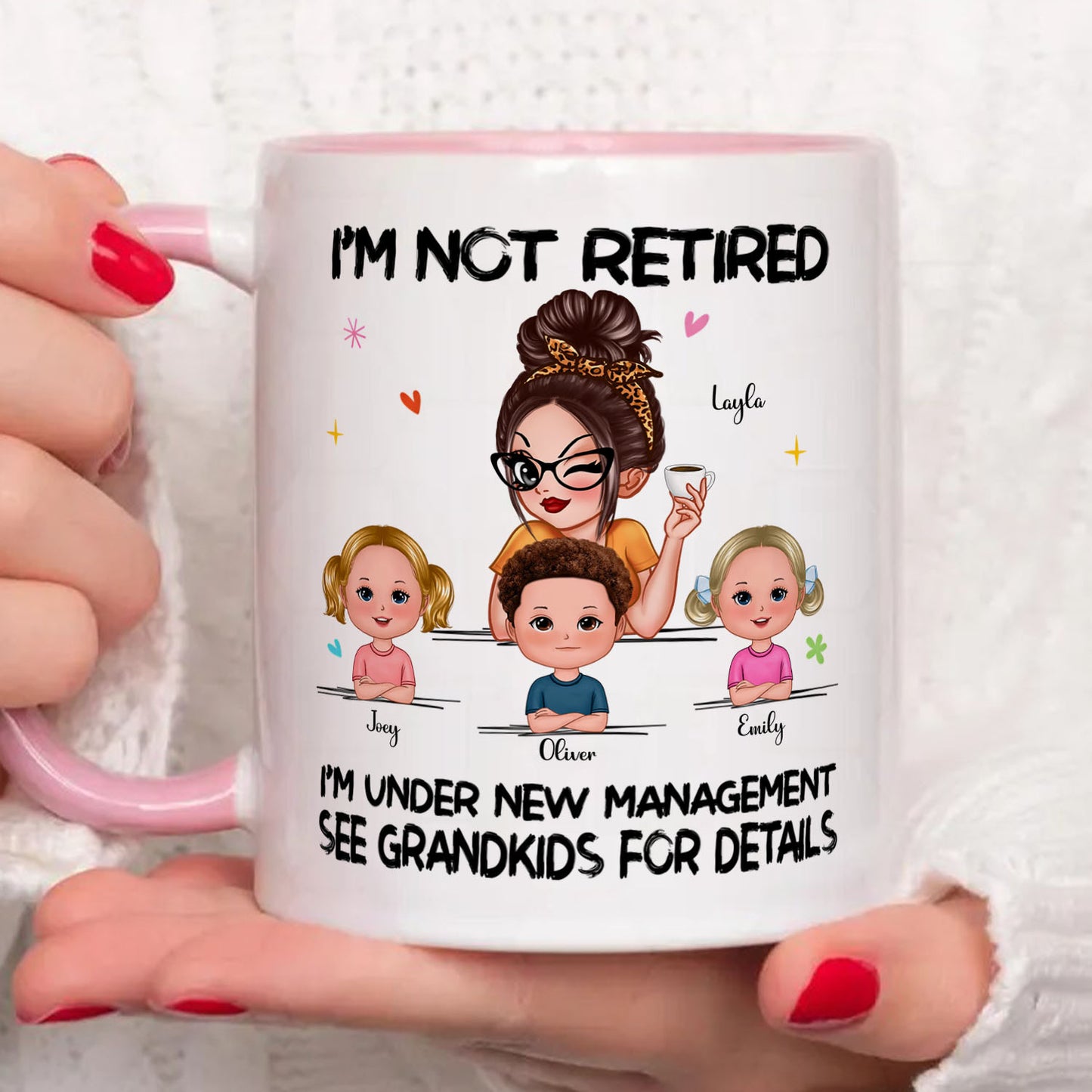 PST172 I'm Not Retired I'm A Professional Grandma - Personalized White Mug Accent Mug