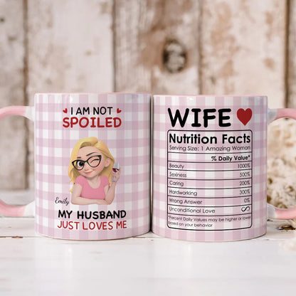 PST235 I'm Not Spoiled My Husband Just Loves Me - Personalized White Mug Accent Mug