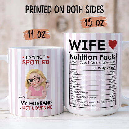 PST235 I'm Not Spoiled My Husband Just Loves Me - Personalized White Mug Accent Mug