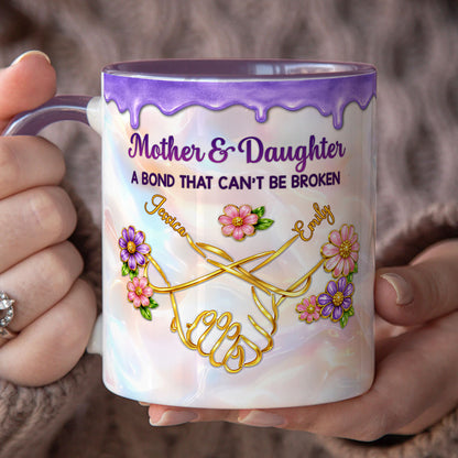 PST140 Mother And Daughter 3D Inflated Effect Printed - Personalized White Mug Accent Mug
