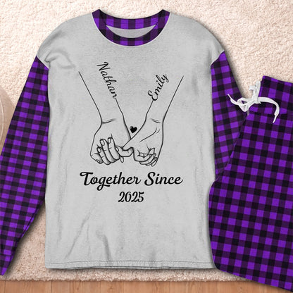 PSTPA13 Couple Together Since - Personalized Custom Pajama Set