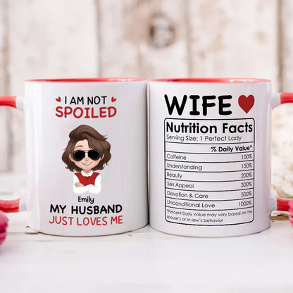 PST149 I'm Not Spoiled My Husband Just Loves Me  - Personalized White Mug Accent Mug