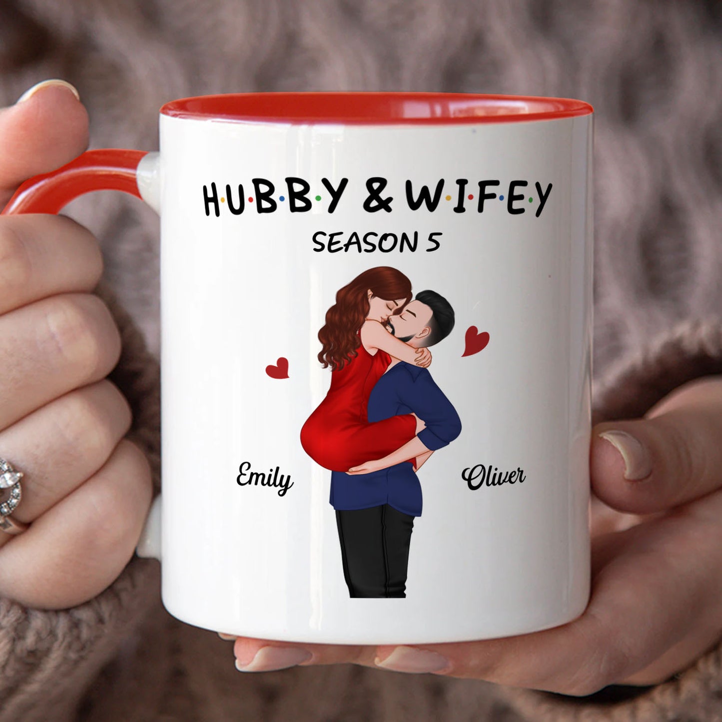 PST131 Hubby and Wifey Season - White Mug Accent Mug