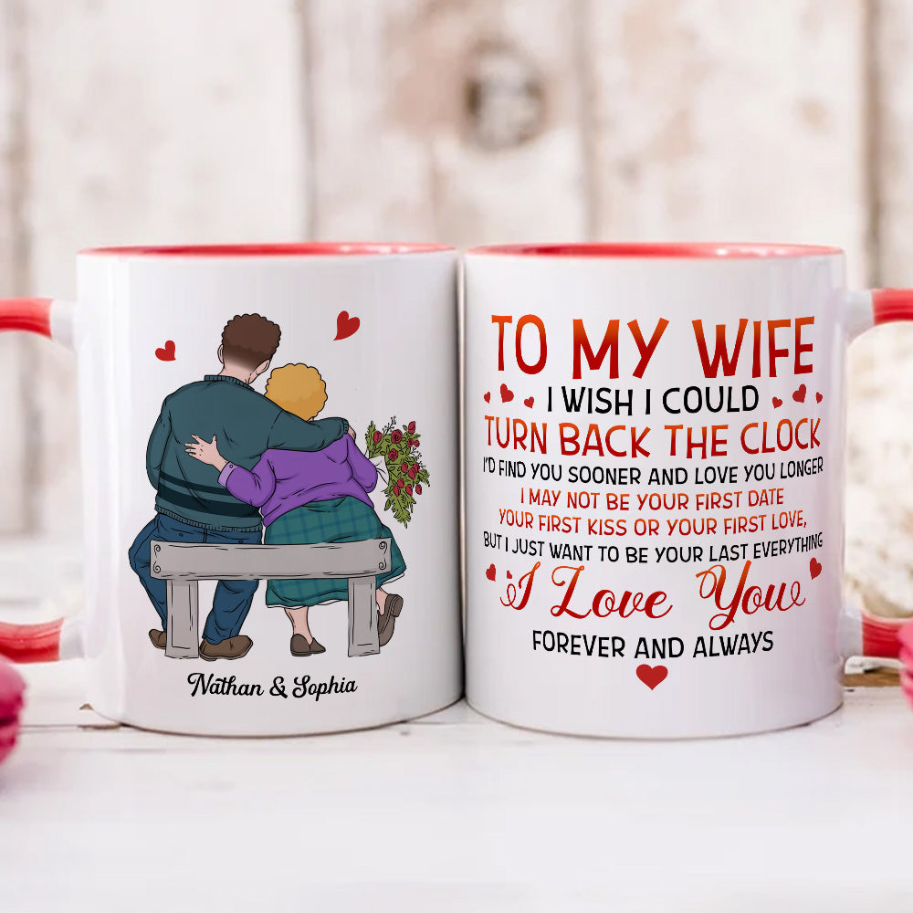 PST188 I Wish I Could Turn Back The Clock - Personalized White Mug Accent Mug
