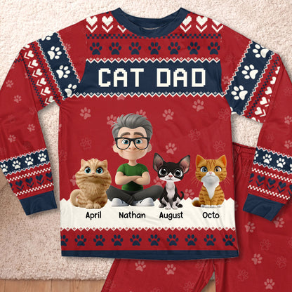 PSTPA08 A Man And His Cat A Bond That Can't Be Broken - Personalized Custom Pajama Set
