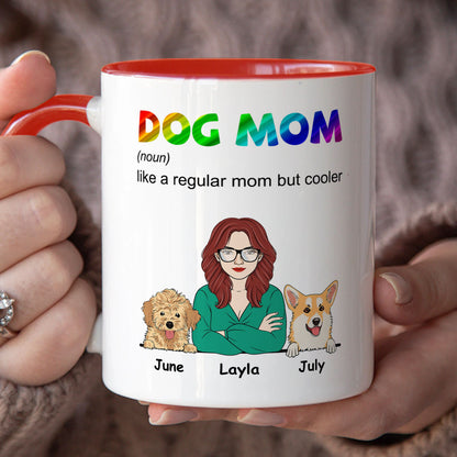 PST112 Cool Dog Mom Definition - White Mug Accent Mug