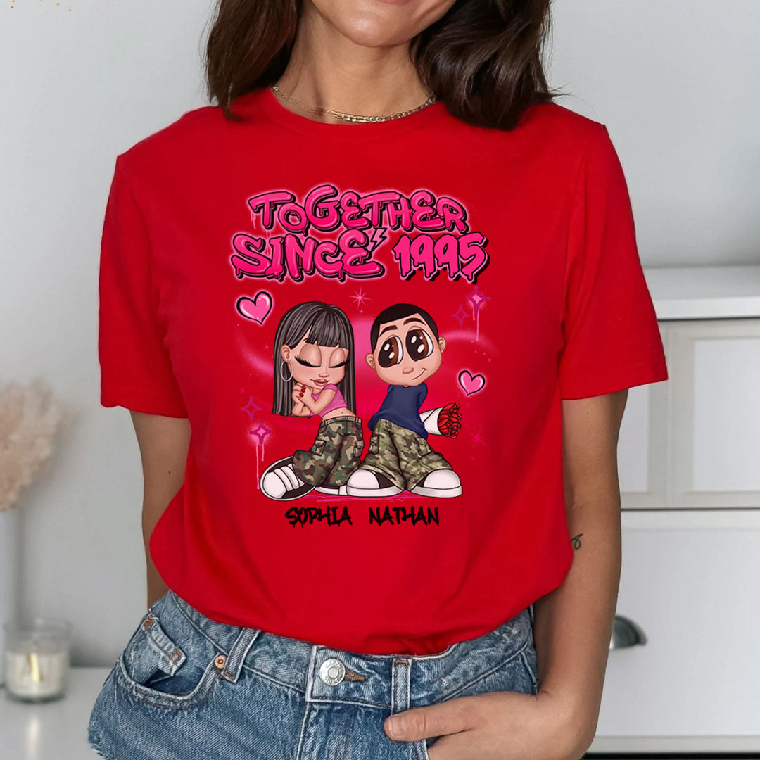 PST182 Y2K Couple Graffiti Style - Personalized Custom T-shirt Hoodie