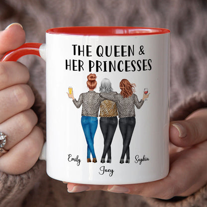 PST146 The Queen & Her Princess - Personalized White Mug Accent Mug