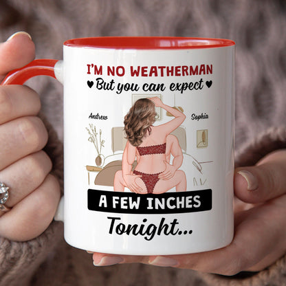 PST103 I'm No Weatherman Funny Couple - White Mug Accent Mug