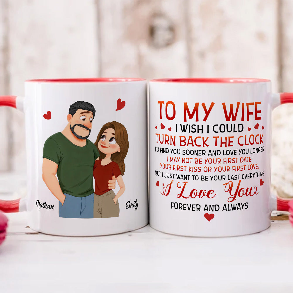 PST187 I Wish I Could Turn Back The Clock - Personalized White Mug Accent Mug