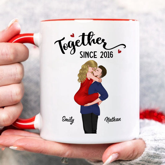 PST167 Together Forever - Personalized White Mug Accent Mug