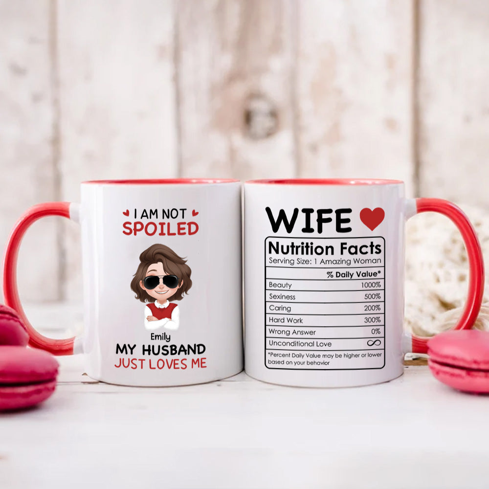 PST123 I'm Not Spoiled My Husband Just Loves Me - White Mug Accent Mug