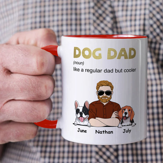 PST113 Cool Dog Dad Definition - White Mug Accent Mug