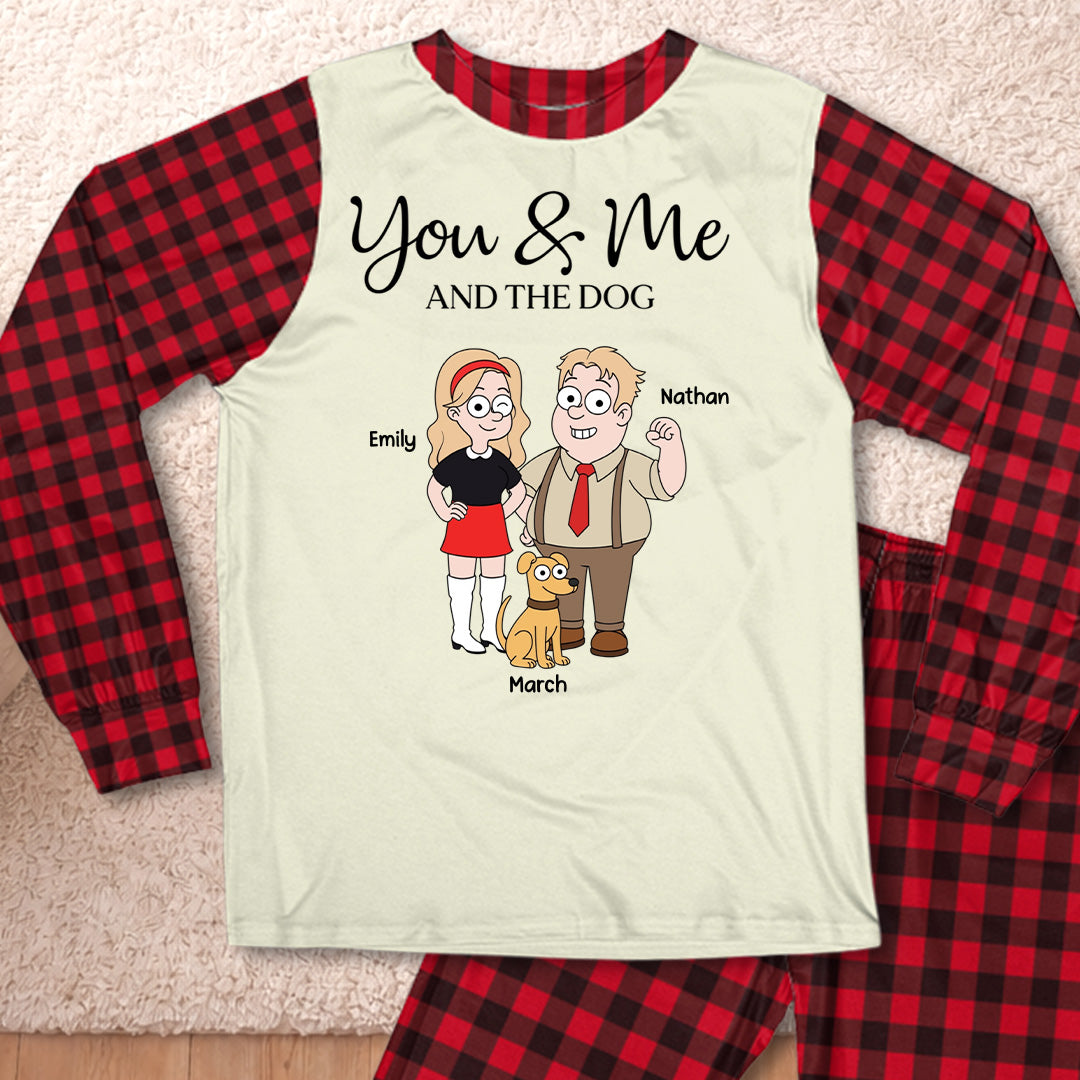 PSTPA12 You Me And The Dog - Personalized Custom Pajama Set