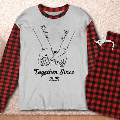PSTPA13 Couple Together Since - Personalized Custom Pajama Set