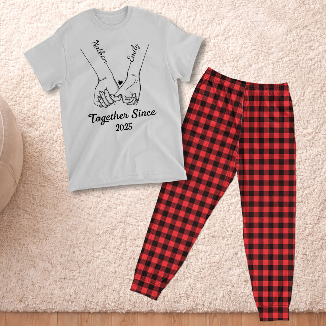 PSTPA13 Couple Together Since - Personalized Custom Pajama Set