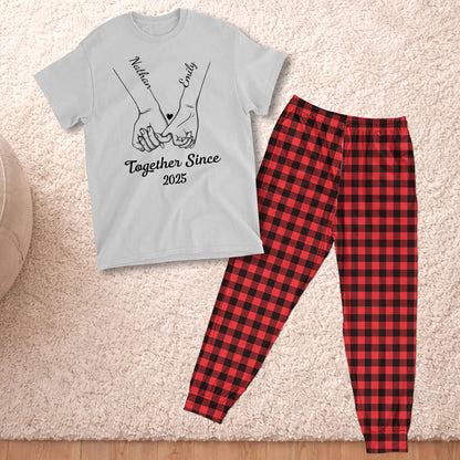 PSTPA13 Couple Together Since - Personalized Custom Pajama Set