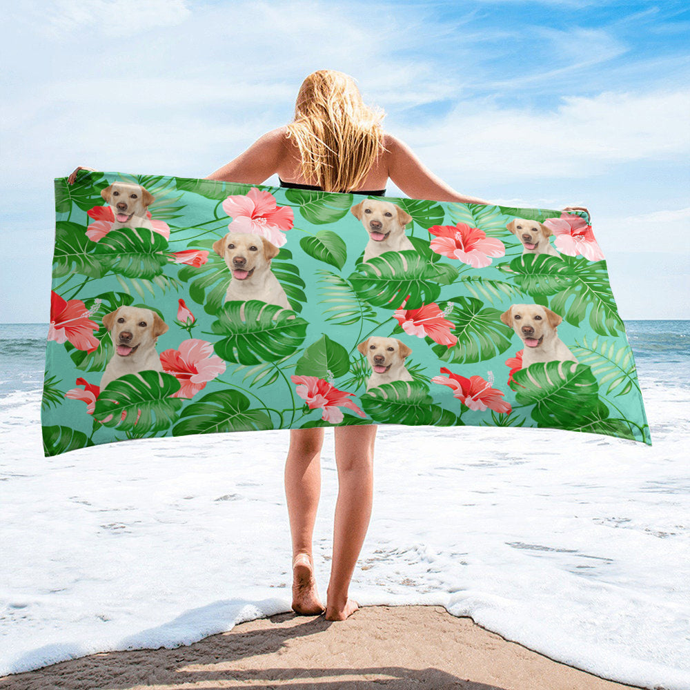 PST229 Photo Upload Pet's Lover - Personalized Beach Towel