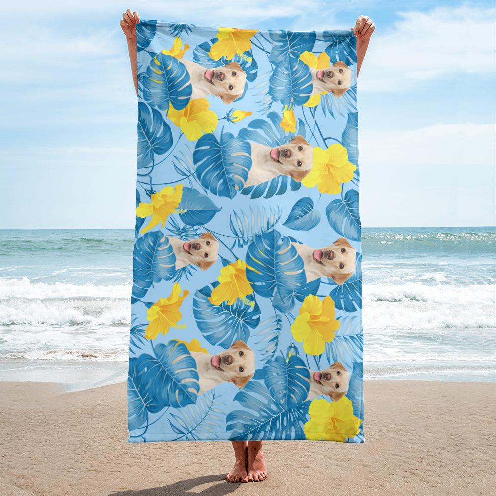 PST229 Photo Upload Pet's Lover - Personalized Beach Towel