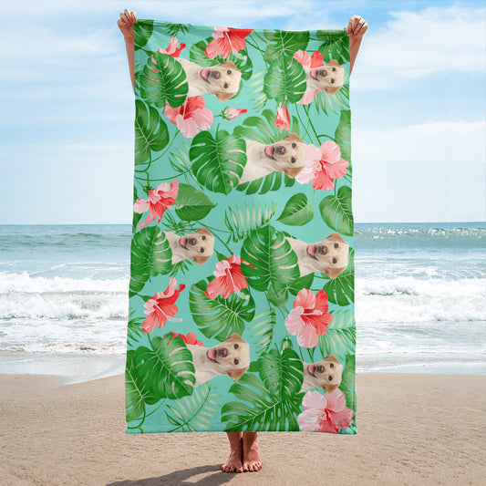 PST229 Photo Upload Pet's Lover - Personalized Beach Towel