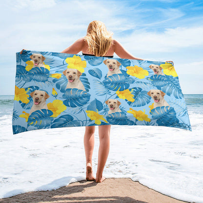 PST229 Photo Upload Pet's Lover - Personalized Beach Towel