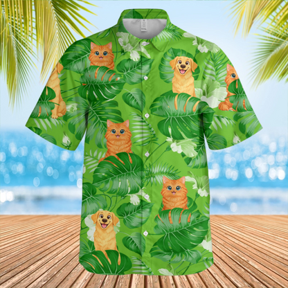 PSH17 Personalized Clipart Design Pet's Lover - Custom Hawaiian Shirt
