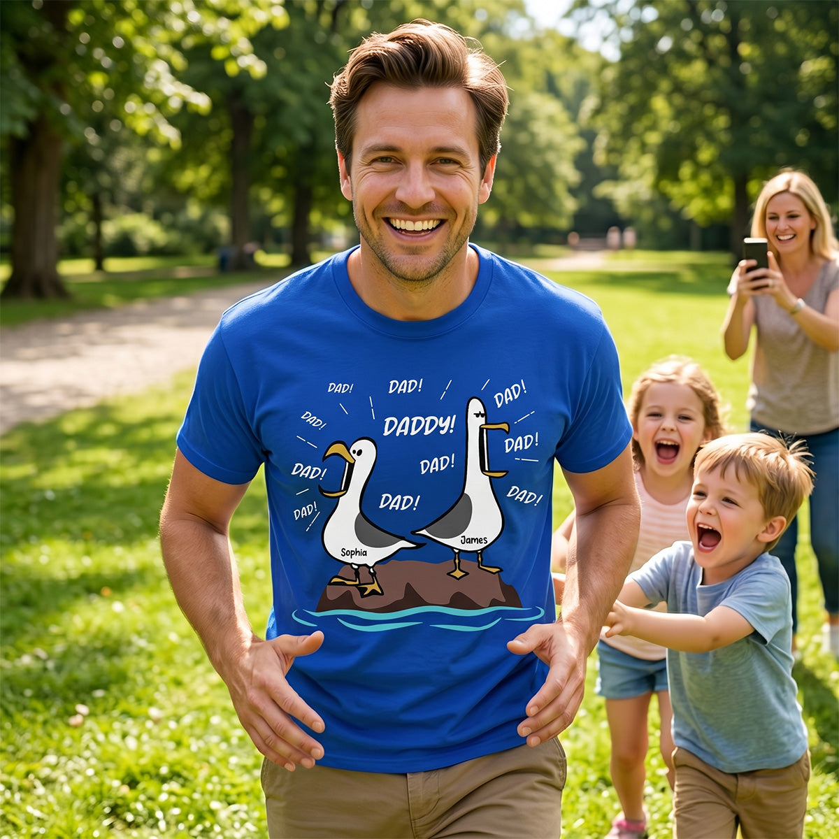 UPST98 Seagull Dad Dad Dad Funny - Personalized T-shirt Hoodie