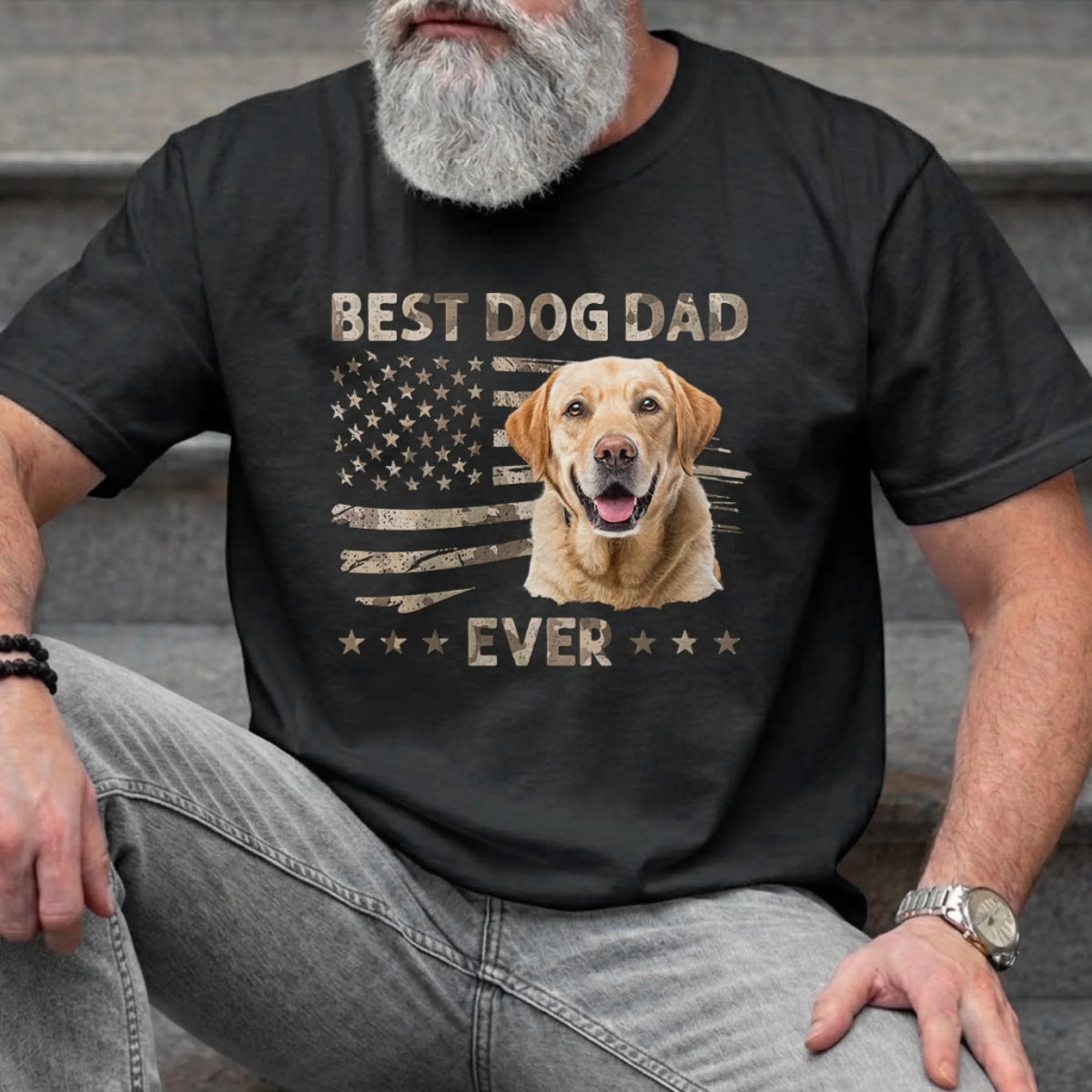 VPST31 Best Dog Cat Fur Dad Ever - Personalized T-shirt Hoodie