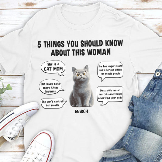 PST53 5 Things You Should Know About This Woman Cat Lover-Personalized Custom