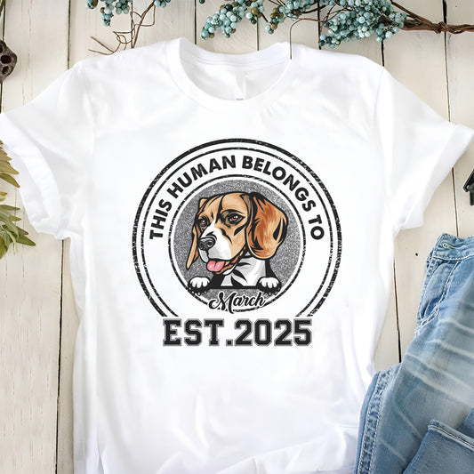 PST55 This Human Belongs To Dog Lovers-Personalized Custom