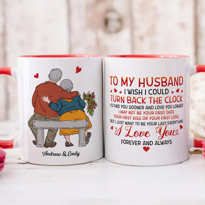 PST188 I Wish I Could Turn Back The Clock - Personalized White Mug Accent Mug