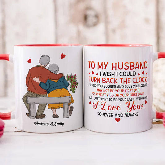 PST188 I Wish I Could Turn Back The Clock - Personalized White Mug Accent Mug