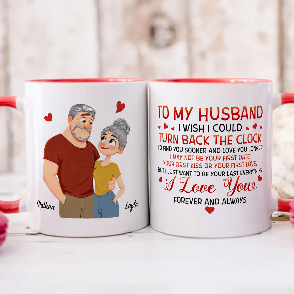 PST187 I Wish I Could Turn Back The Clock - Personalized White Mug Accent Mug