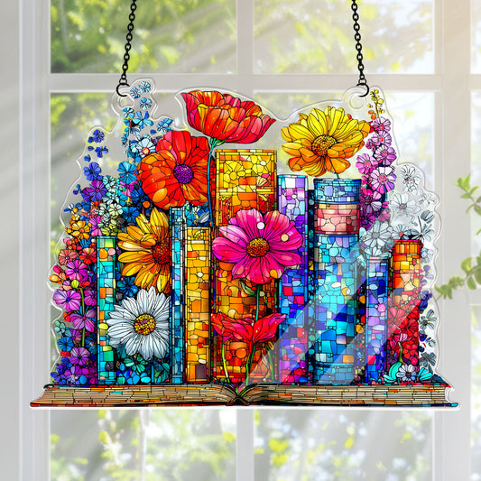 PSSW10 Floral Chapters Window Hanging Suncatcher Ornament