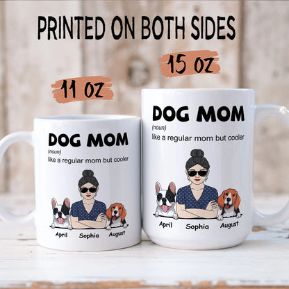 PST112 Cool Dog Mom Definition - White Mug Accent Mug