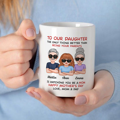 UPST05 To Our Daughter From Parents - Personalized White Mug Accent Mug