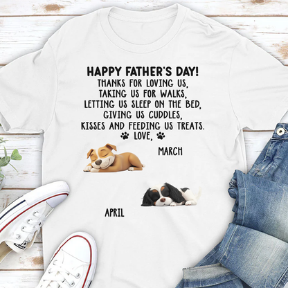 PST45 Happy Father's Day Thanks For Loving Me Dad-Personalized Custom