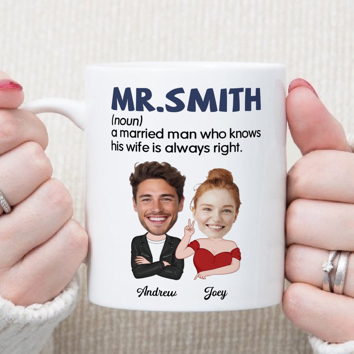 PST116 Mr And Mrs Married For Couple - White Mug Accent Mug