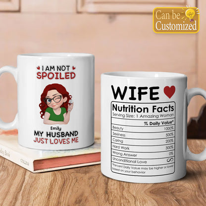 PST161 I'm Not Spoiled My Husband Just Loves Me - Personalized White Mug Accent Mug