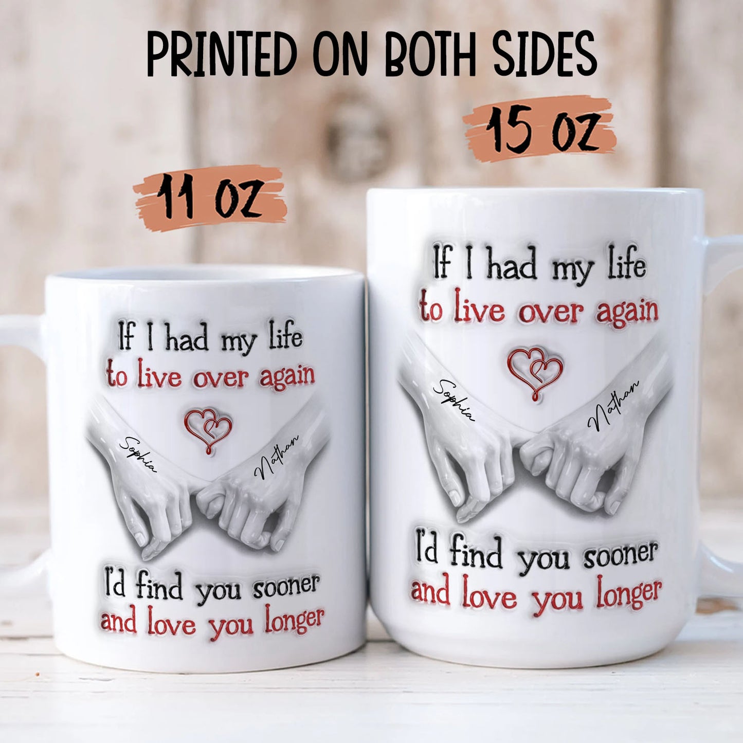 PST200 I'd Find You Sooner And Love You Longer - Personalized White Mug Accent Mug