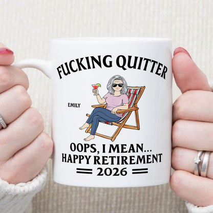 PST174 Oops I Mean Happy Retirement - Personalized White Mug Accent Mug