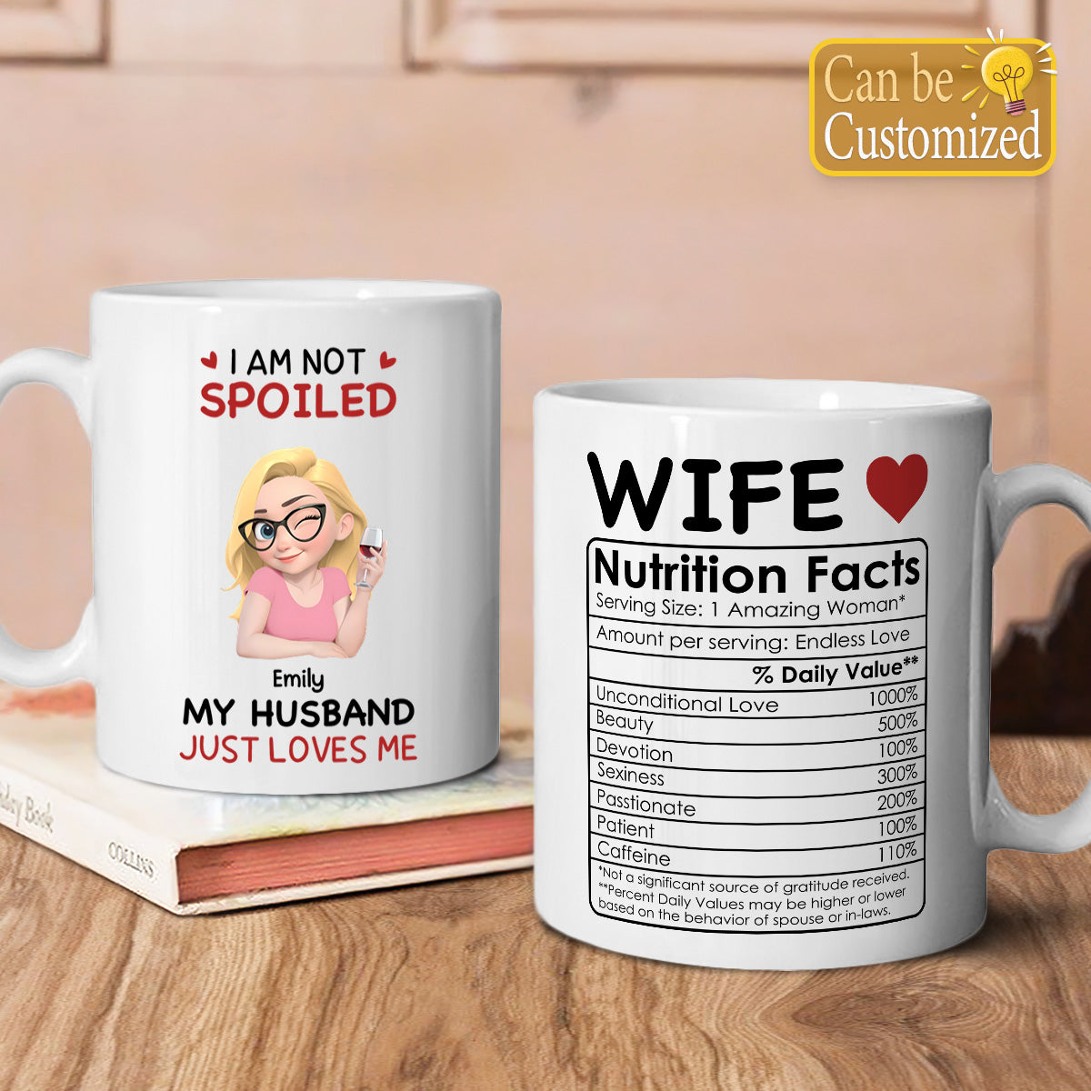PST152 I'm Not Spoiled My Husband Just Loves Me  - Personalized White Mug Accent Mug